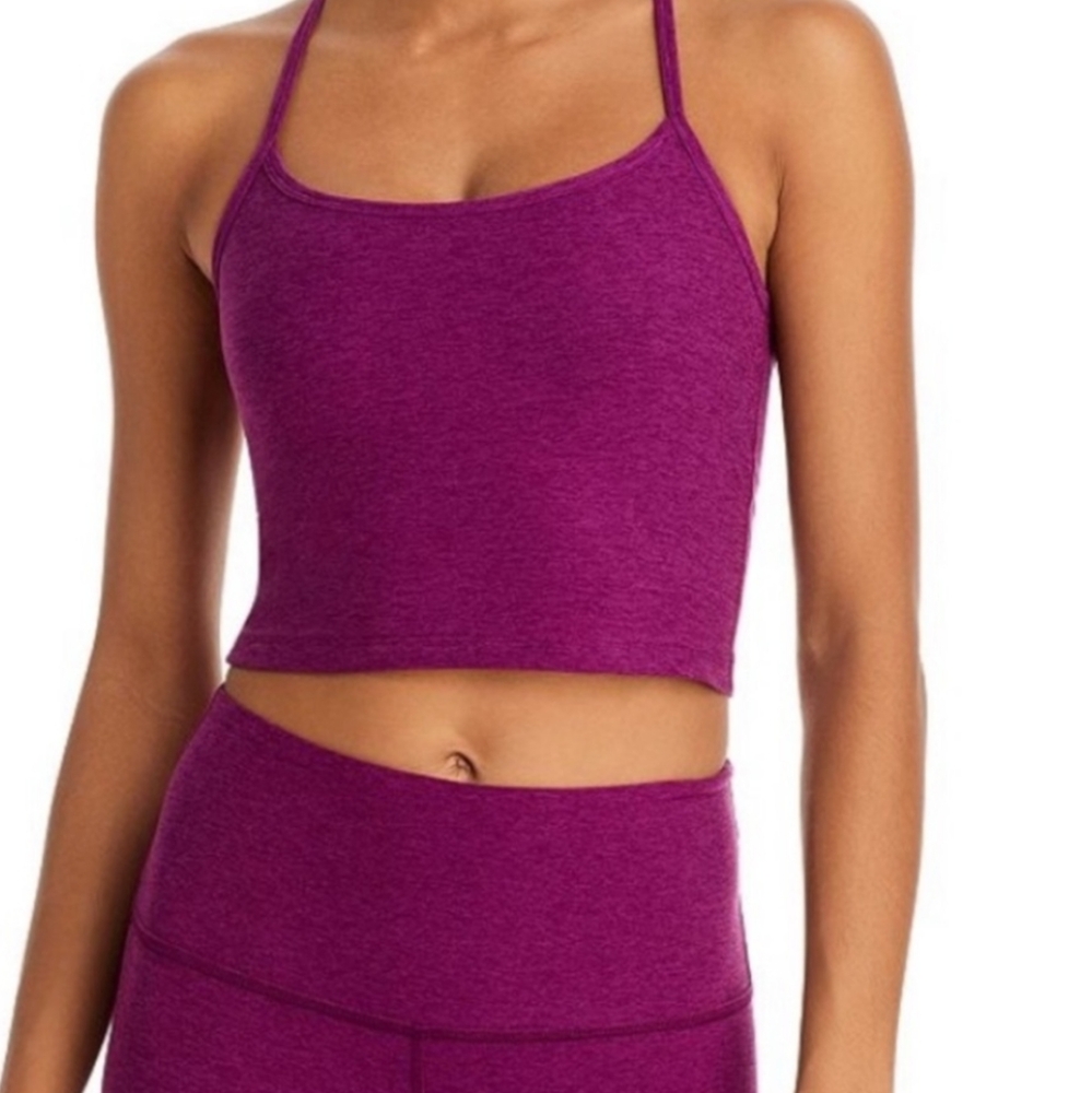 Beyond Yoga Purple Slim Racerback Cropped Tank